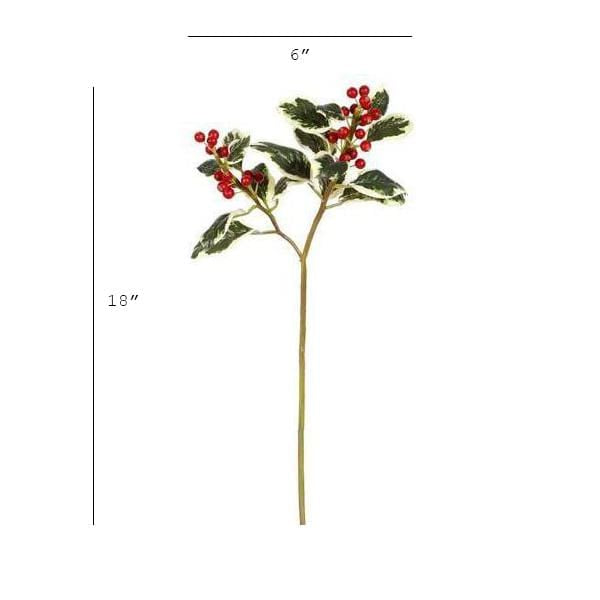 Faux Holly Stem