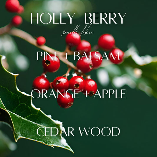 13 oz Mason Jar Soy Candle - Holly Berry