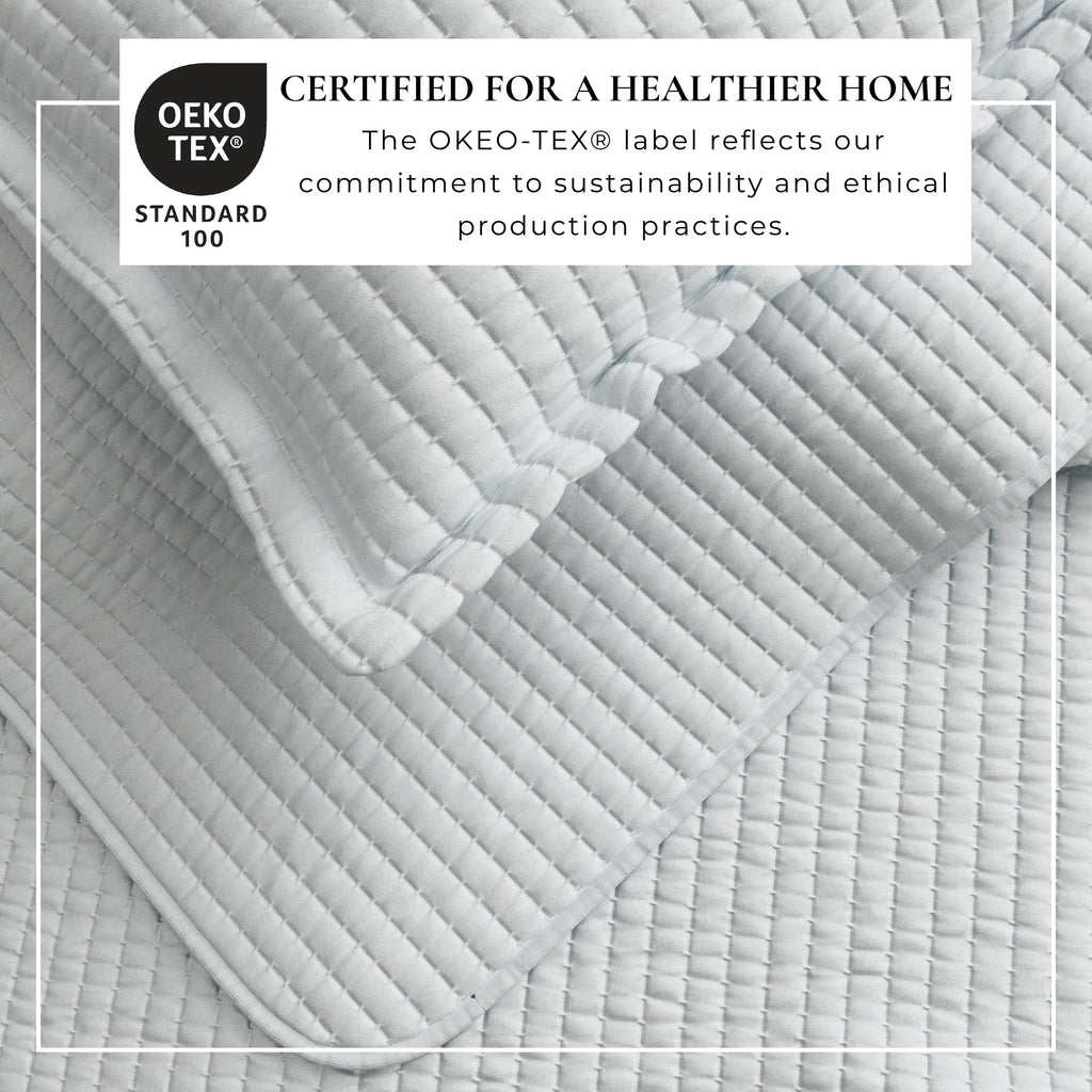 Alicia Solid Channel Stitch Quilt Set