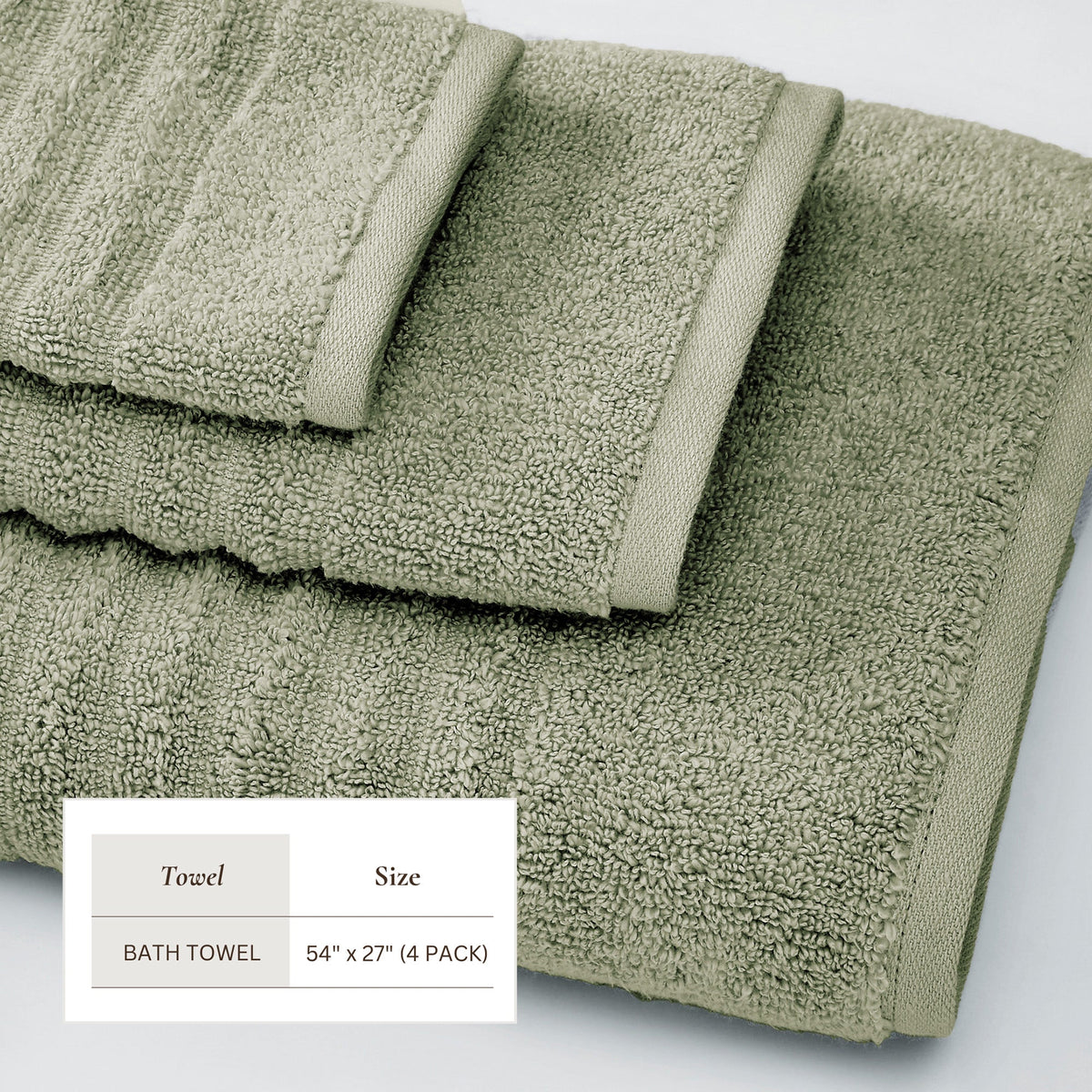 Karina Collection Luxury Combed Cotton Bath Towel Set