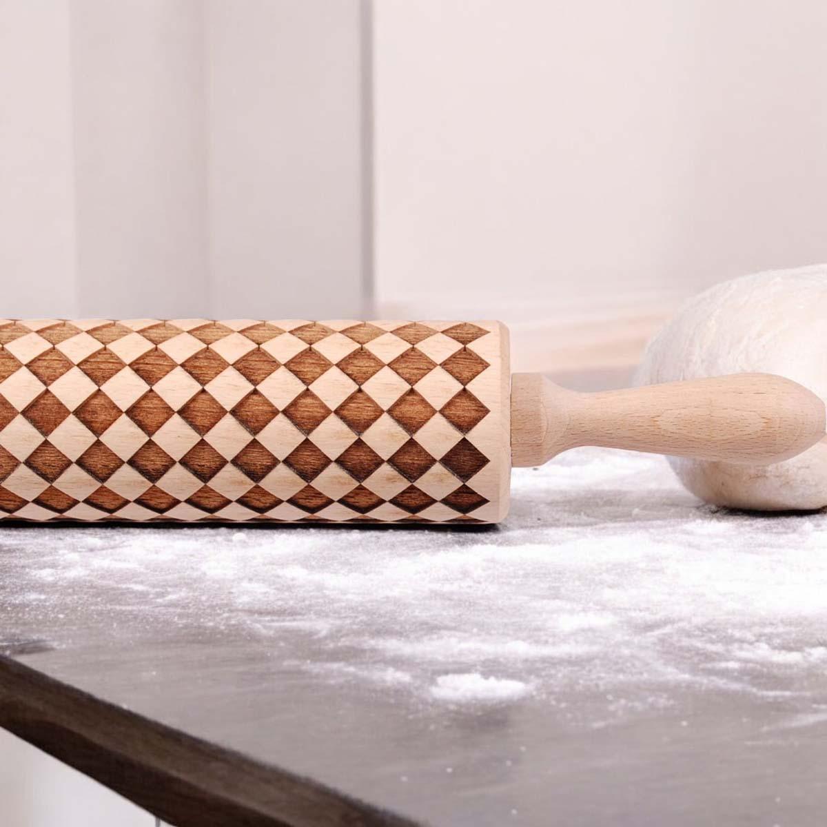 Courtly Check Rolling Pin Embossed. 
Courtly Check Kitchen Gifts for Christmas