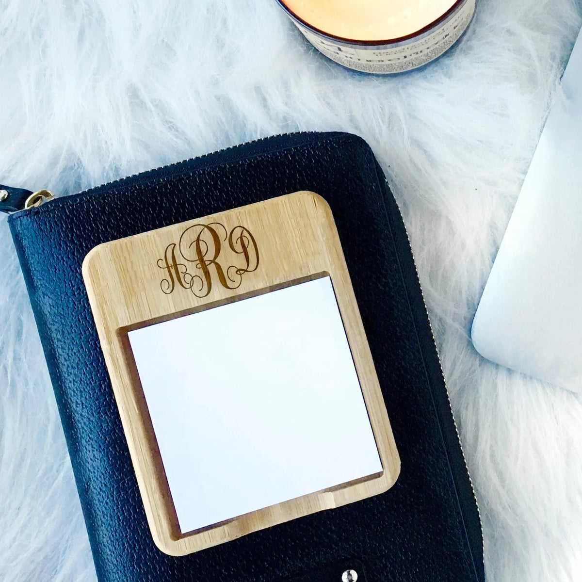 Personalized Bamboo Post-it Note Holder