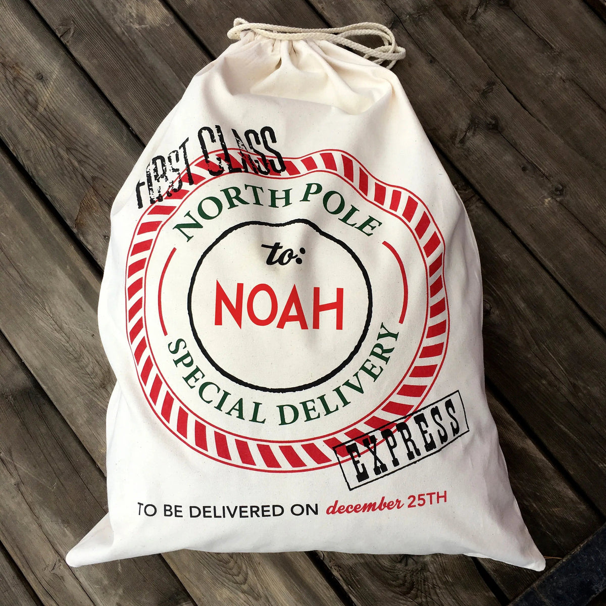 Personalized Canvas Santa Sack
