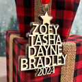 Personalized Wood Family Tree Ornament