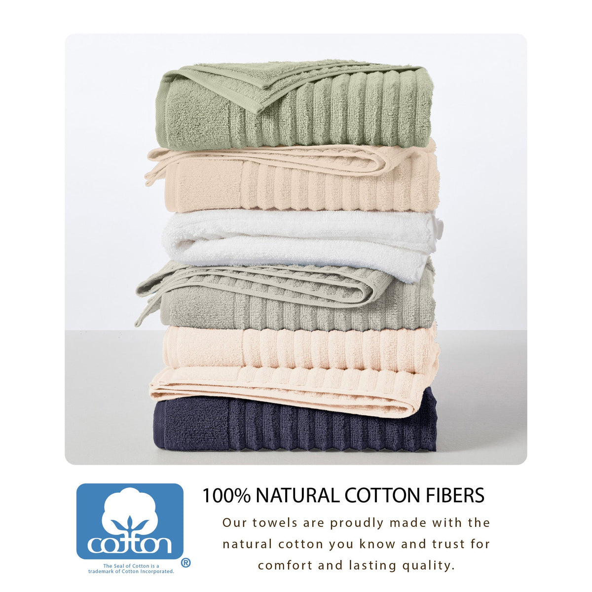 Karina Collection Luxury Combed Cotton Bath Towel Set