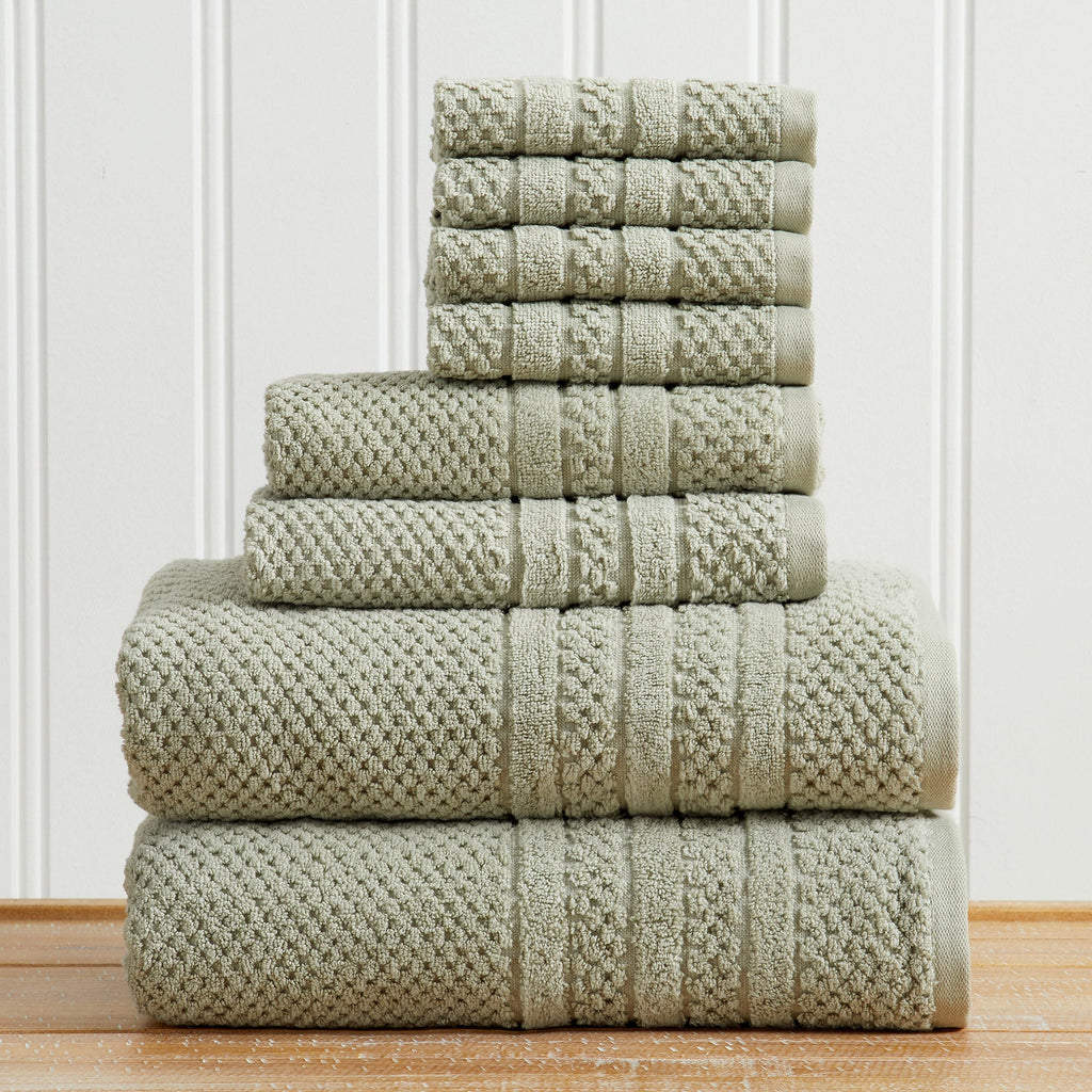 Giuliana Collection Checkered Jacquard Bath Towel Set