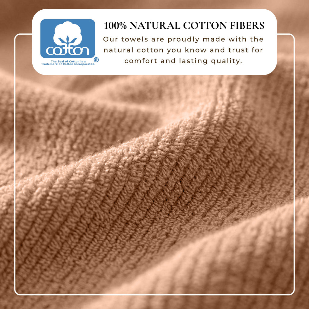Georgiana Collection Turkish Cotton Ribbed 6-Piece Bath Towel Set