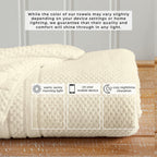 Giuliana Collection Checkered Jacquard Bath Towel Set