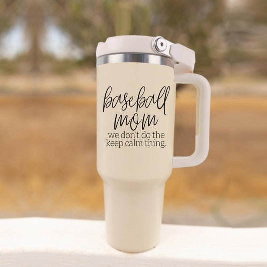 baseball mom we don't do the keep calm thing | baseball coffee mugs