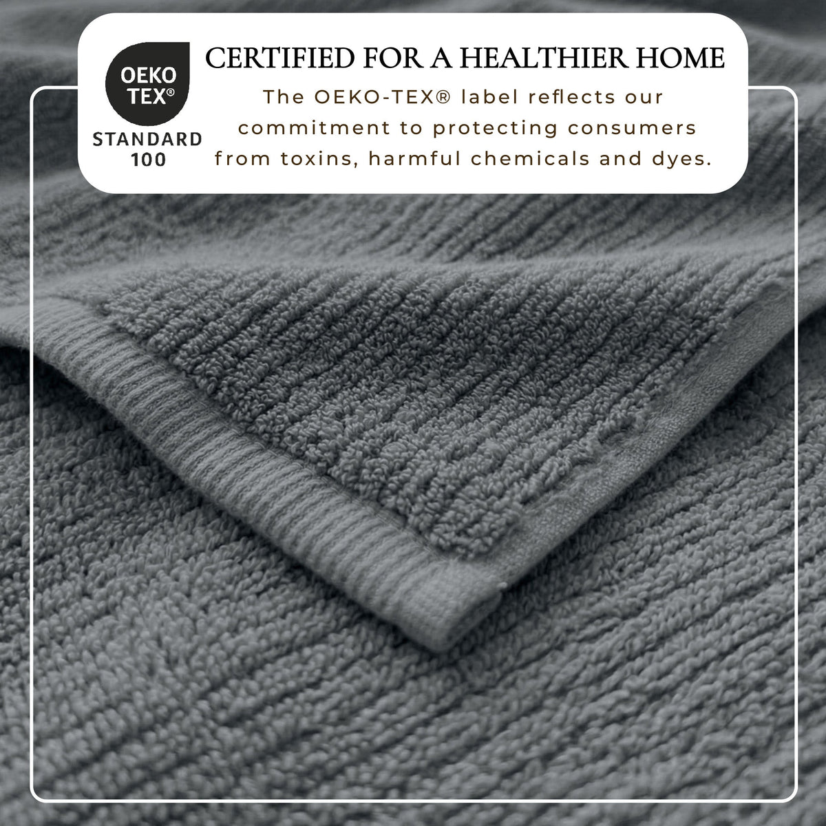 Georgiana Collection Turkish Cotton Ribbed 6-Piece Bath Towel Set