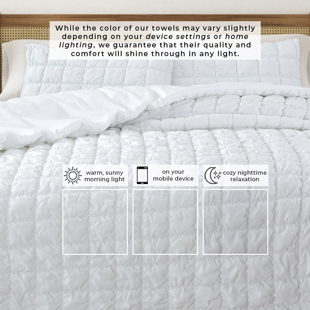 Marshmallow Texture Quilt Set - Marshmallow Collection
