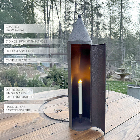 Oversized Rustic Chimney Floor Lantern