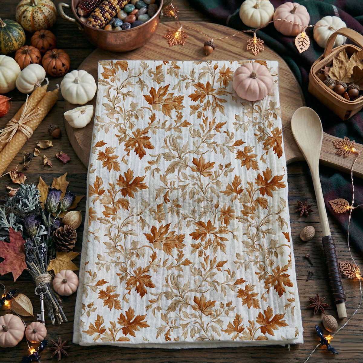 Classic Leaves Kitchen Towel