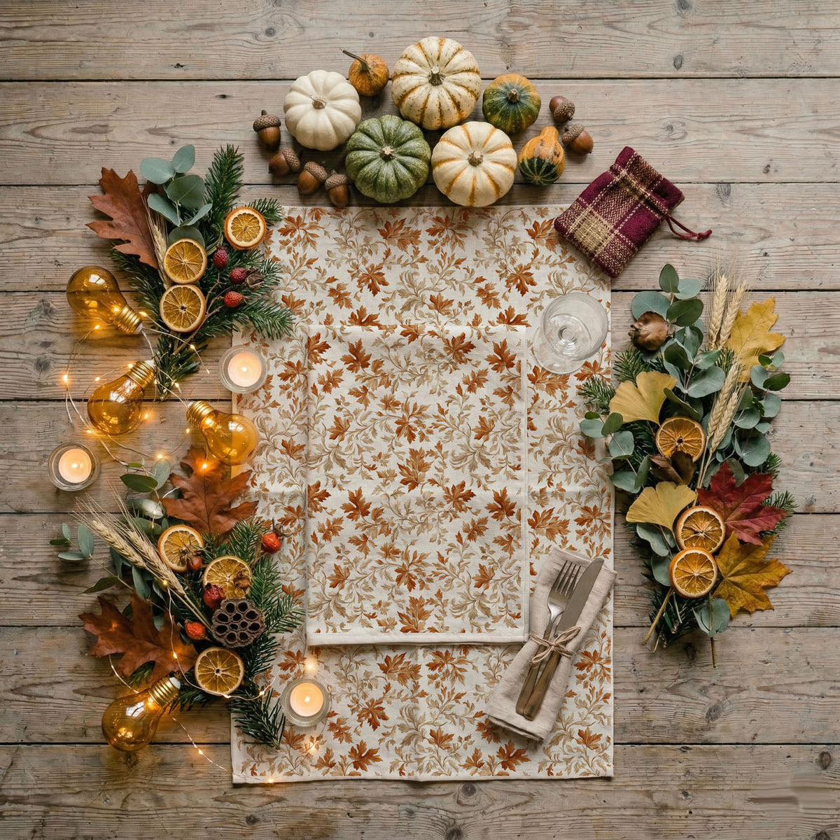 Classic Leaves Kitchen Towel