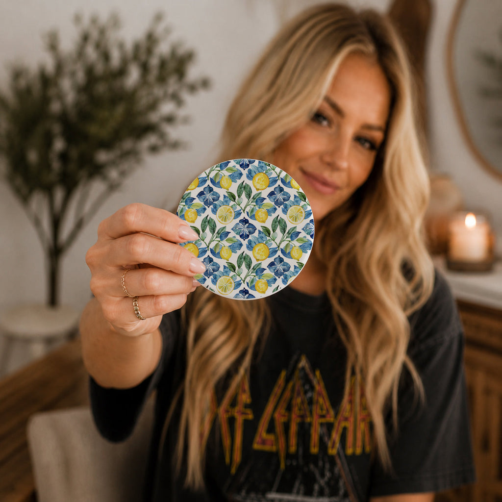 Mediterranean Lemon Coaster Set