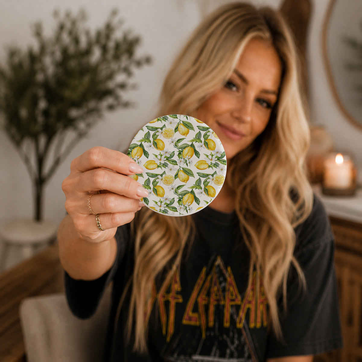 Mediterranean Lemon Coaster Set