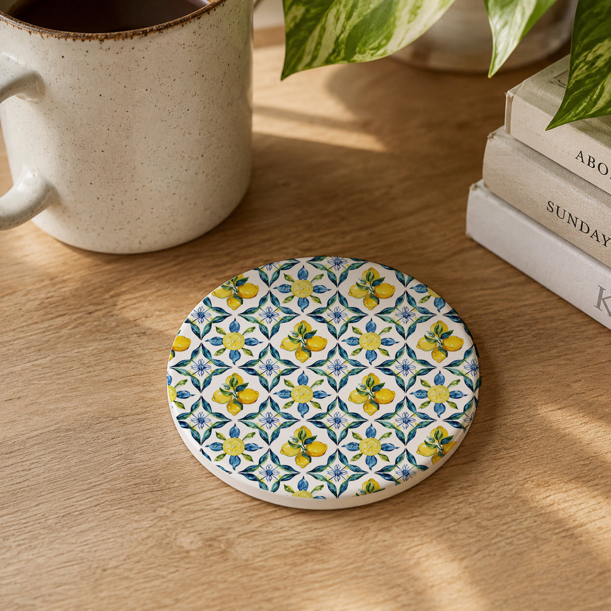 Mediterranean Lemon Coaster Set