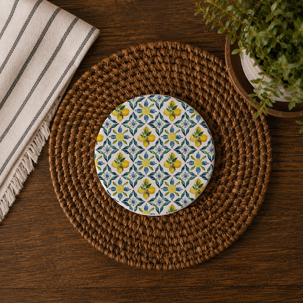 Mediterranean Lemon Coaster Set