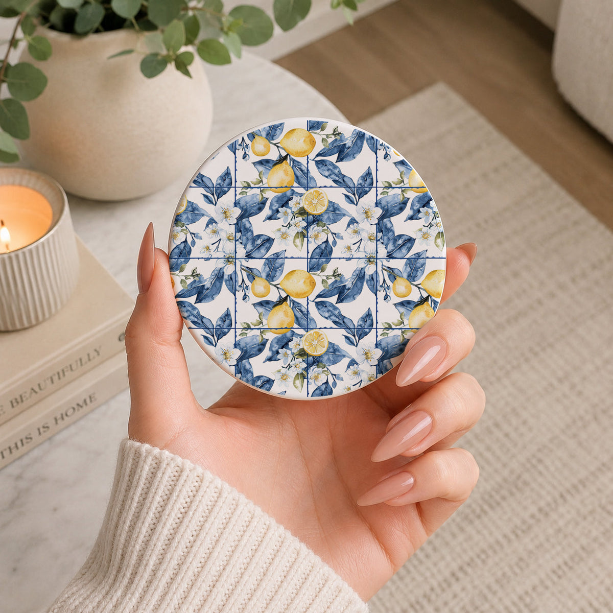 Mediterranean Lemon Coaster Set