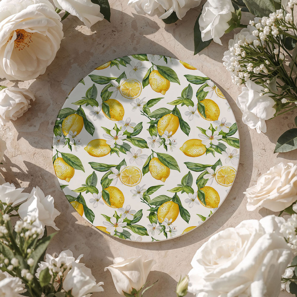 Mediterranean Lemon Coaster Set