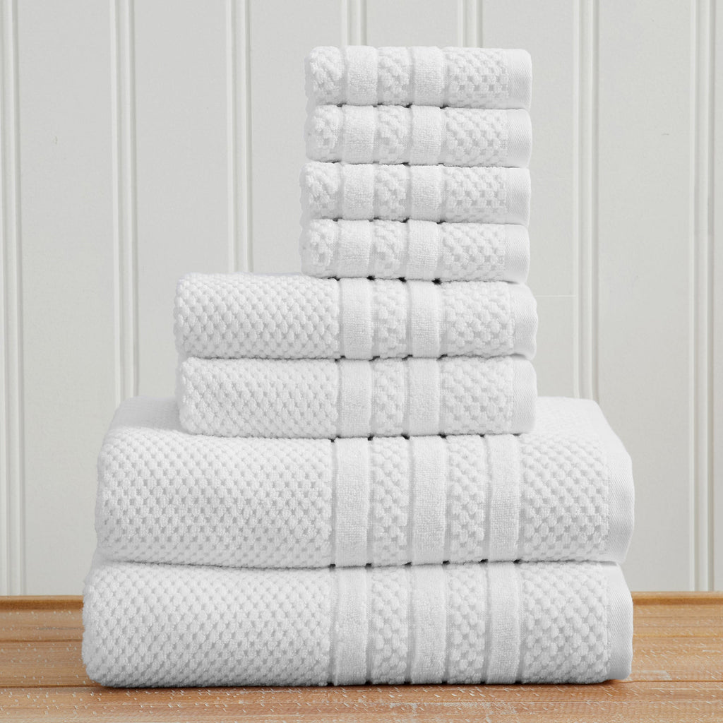 Giuliana Collection Checkered Jacquard Bath Towel Set