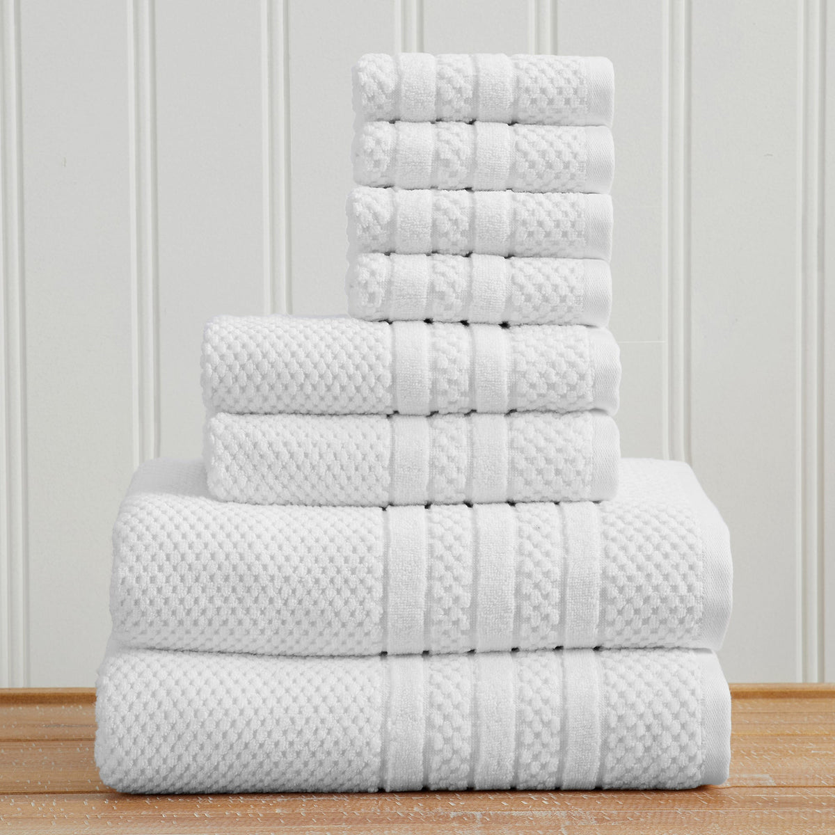 Giuliana Collection Checkered Jacquard Bath Towel Set