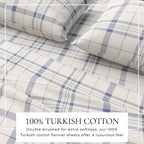 Turkish Cotton Flannel Sheet Set - Plaid & Stripe Collection