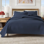 Alicia Solid Channel Stitch Quilt Set