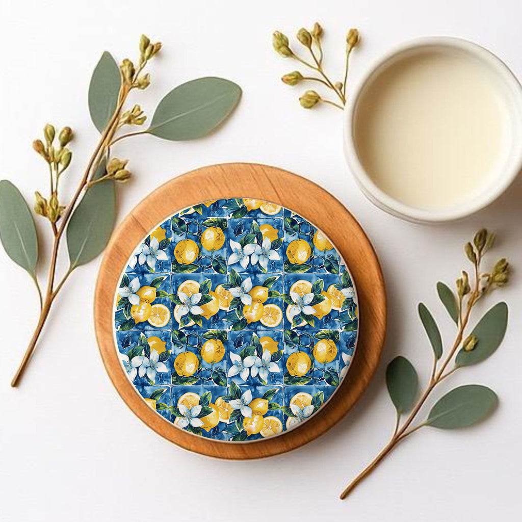 Mediterranean Lemon Coaster Set