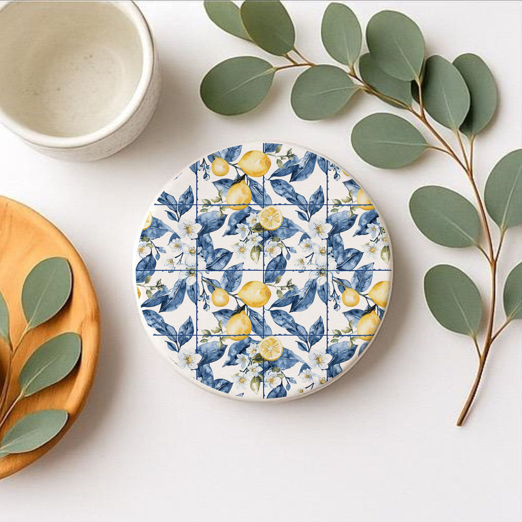 Mediterranean Lemon Coaster Set