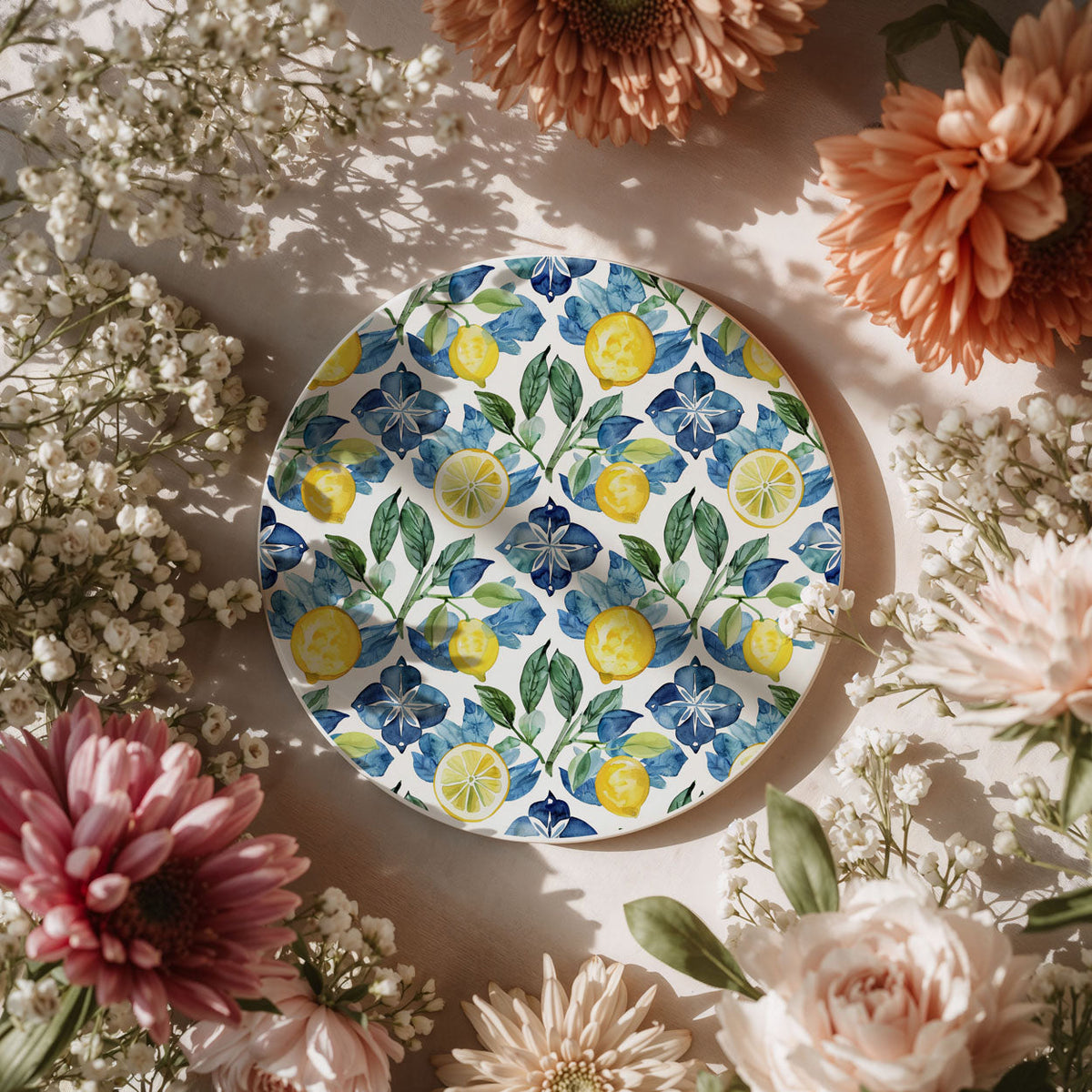 Mediterranean Lemon Coaster Set