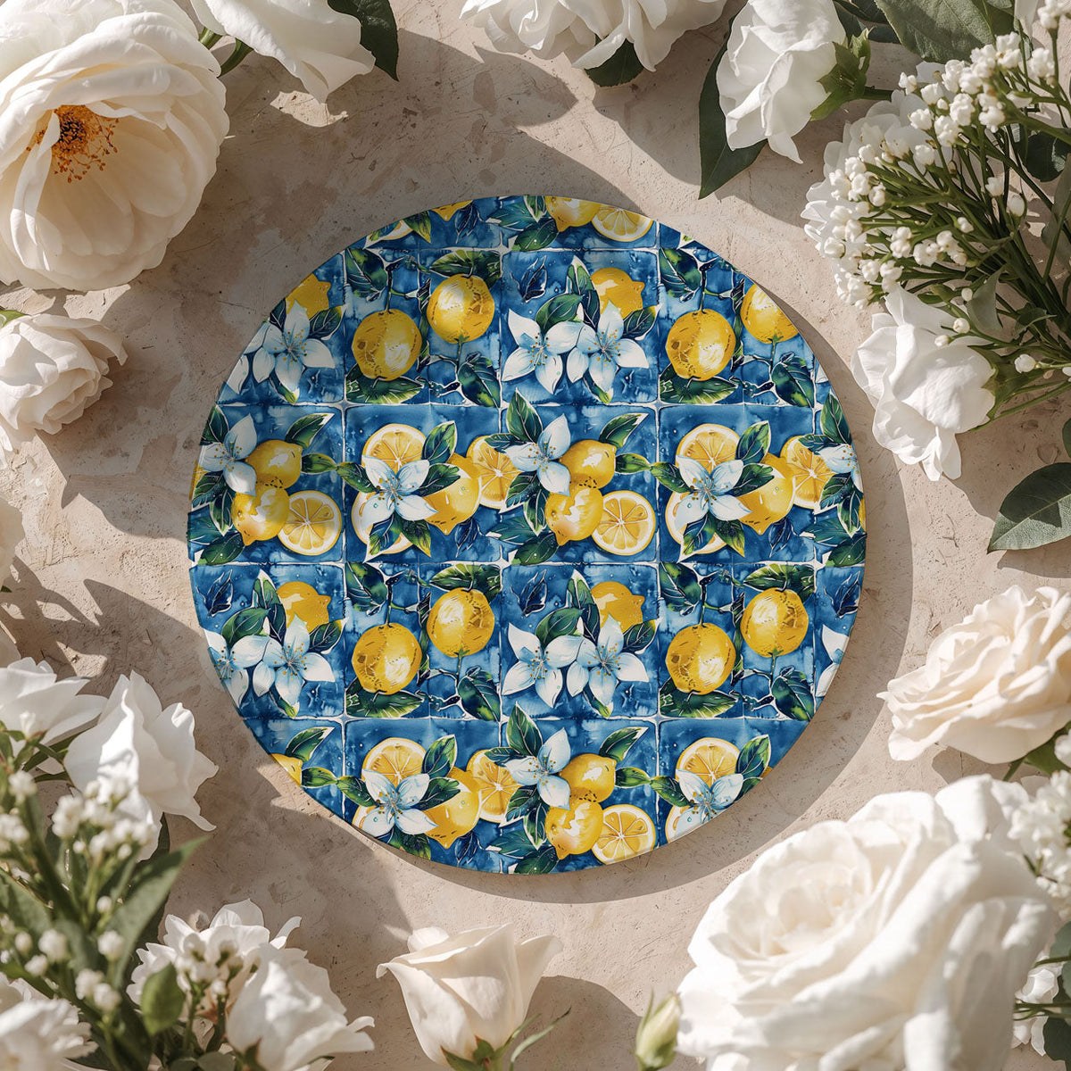 Mediterranean Lemon Coaster Set