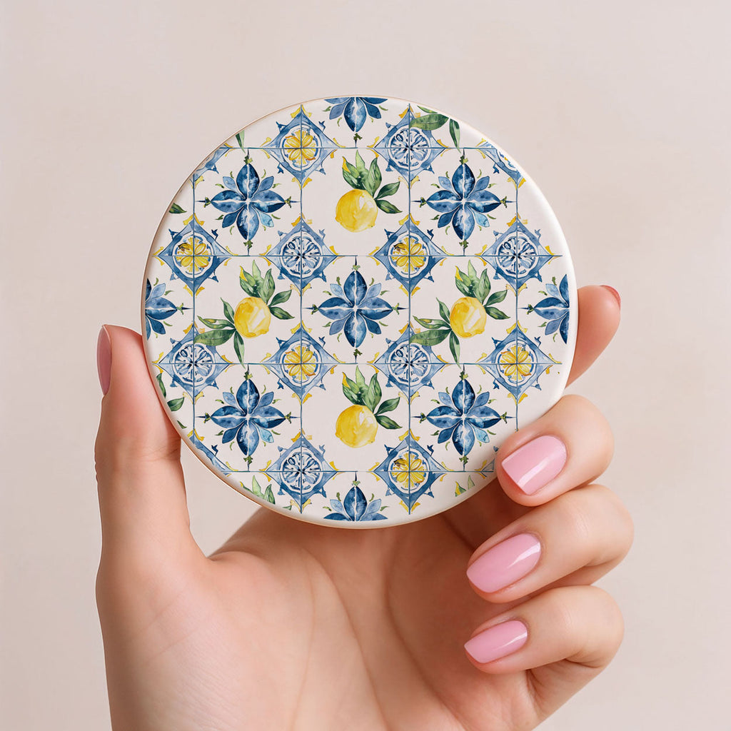 Mediterranean Lemon Coaster Set