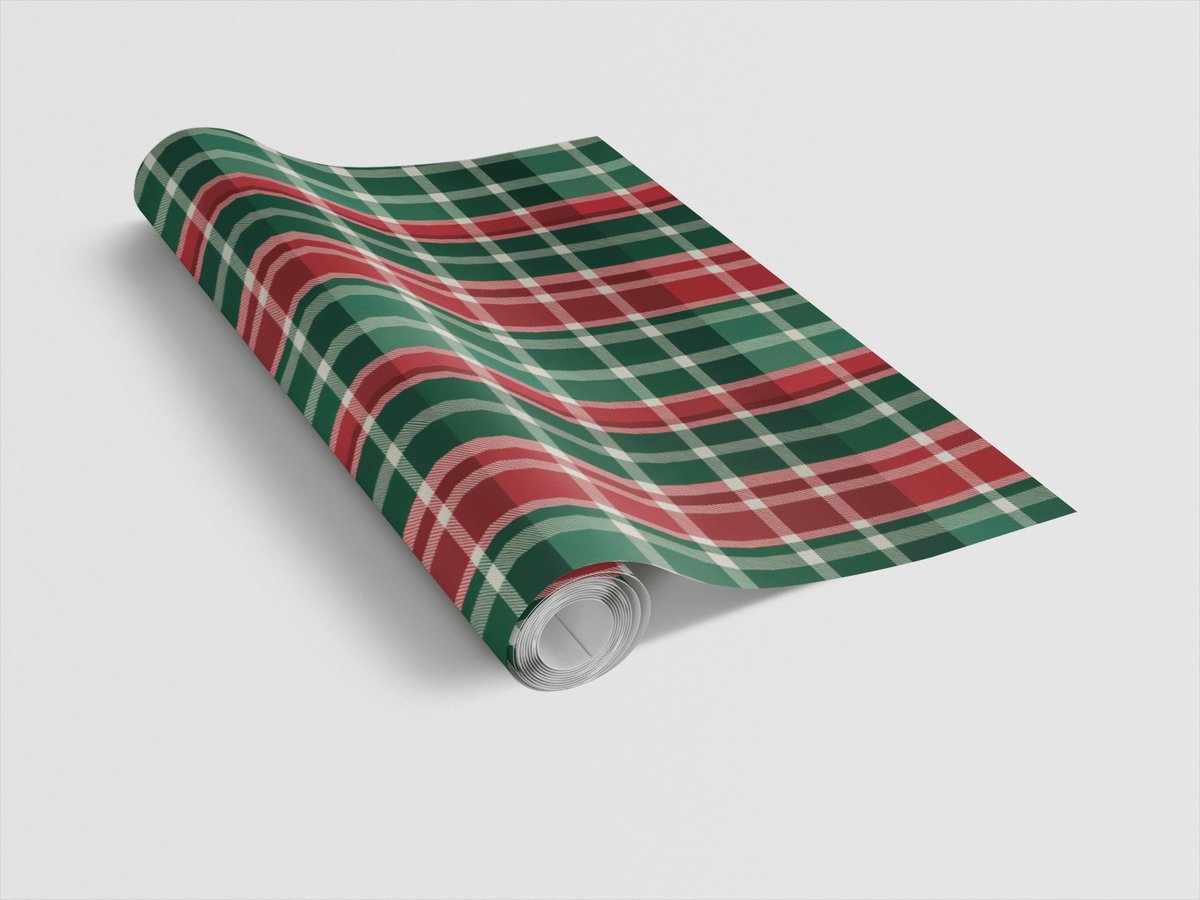 Noel Plaid Wrapping Paper