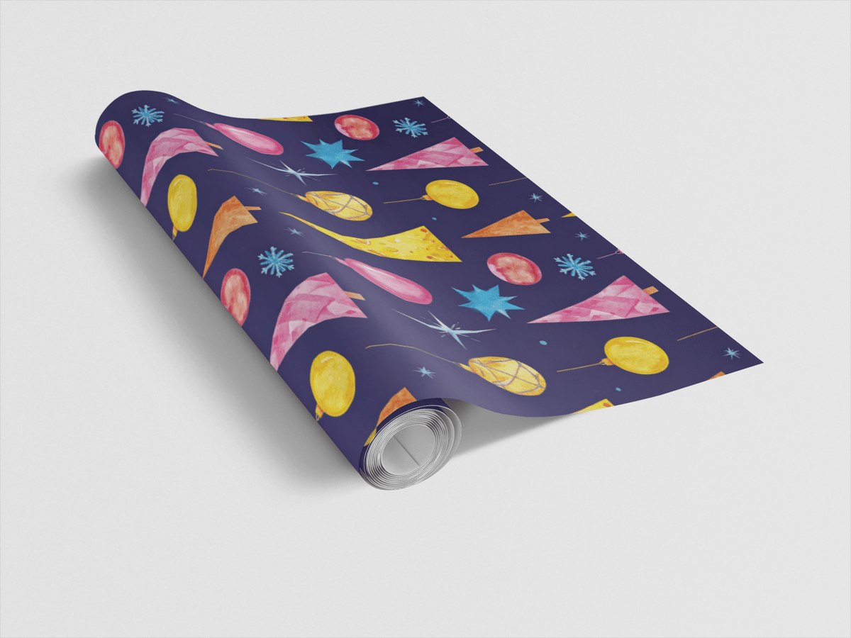 Space Age Christmas Wrapping Paper