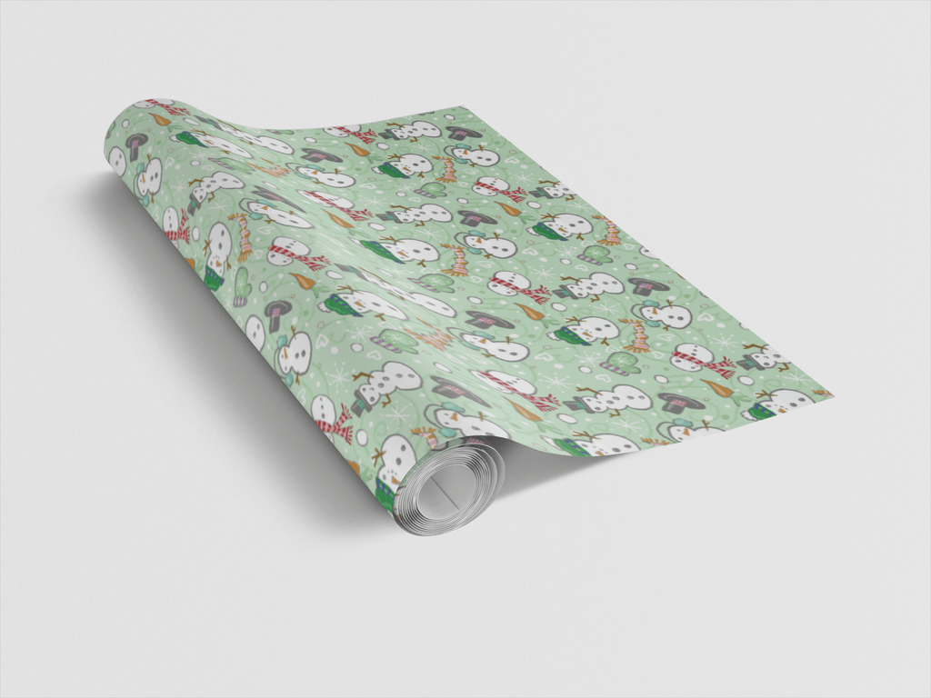 Snowmen Plentiful Wrapping Paper