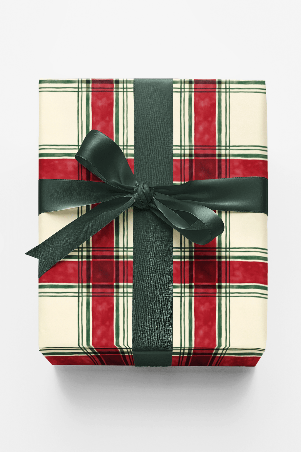 Cranberry Pines Plaid Wrapping Paper