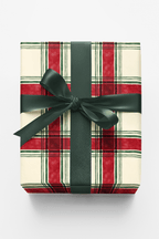 Cranberry Pines Plaid Wrapping Paper