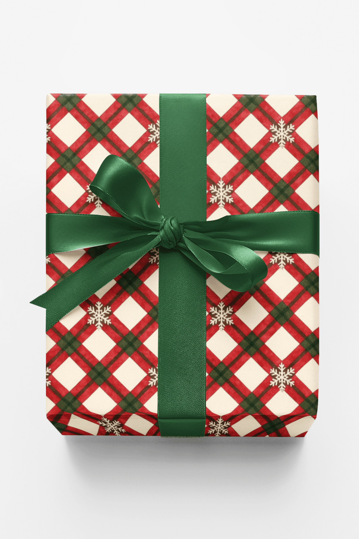 Holly Jolly Plaid Wrapping Paper