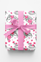 Red Flower Power Wrapping Paper