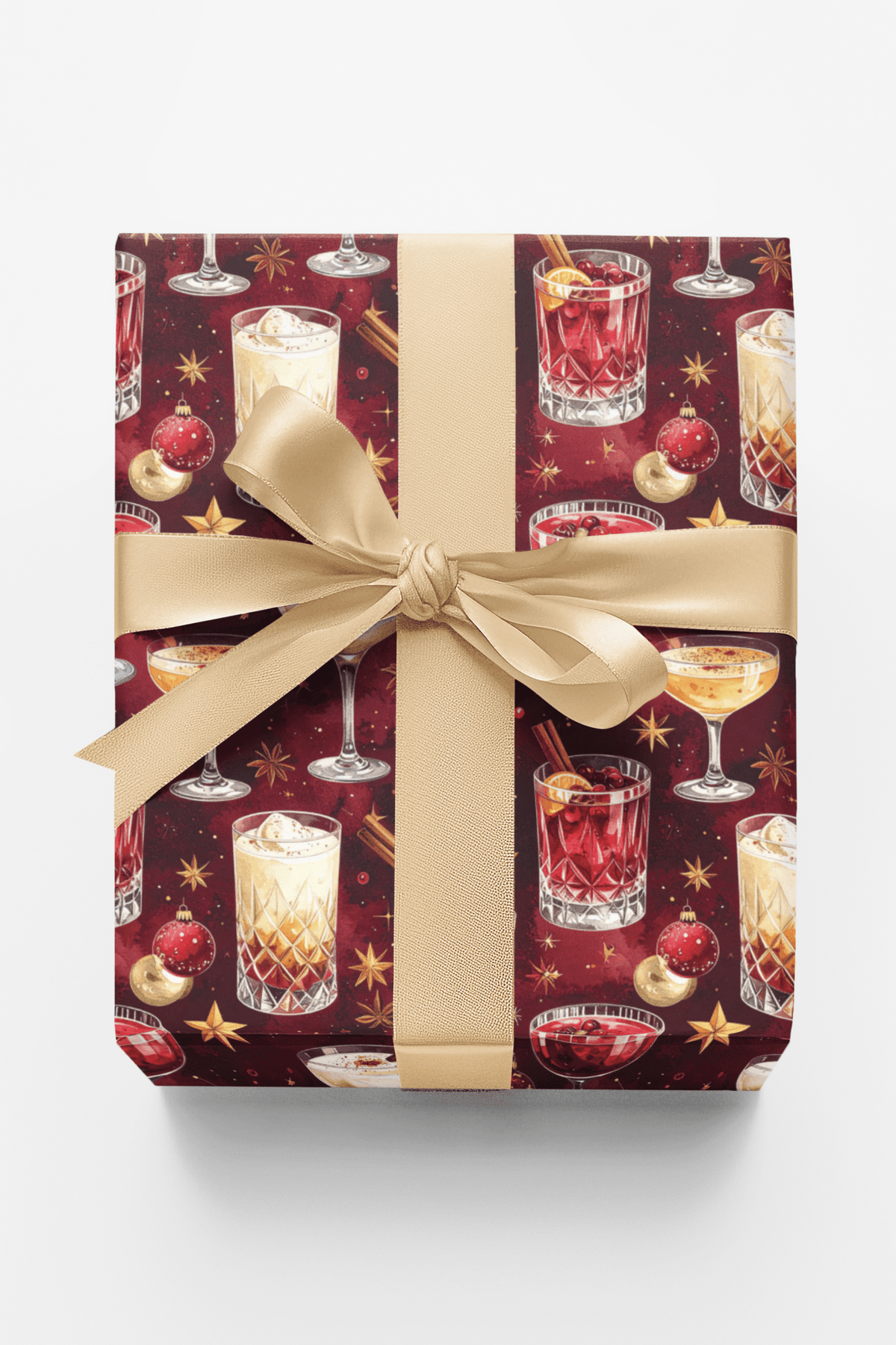 Christmas Cocktail Lounge Wrapping Paper
