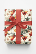 Vintage Cocktail Christmas Wrapping Paper
