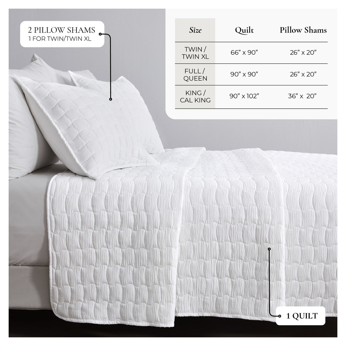 Wave Stitch Gauze Quilt Set
