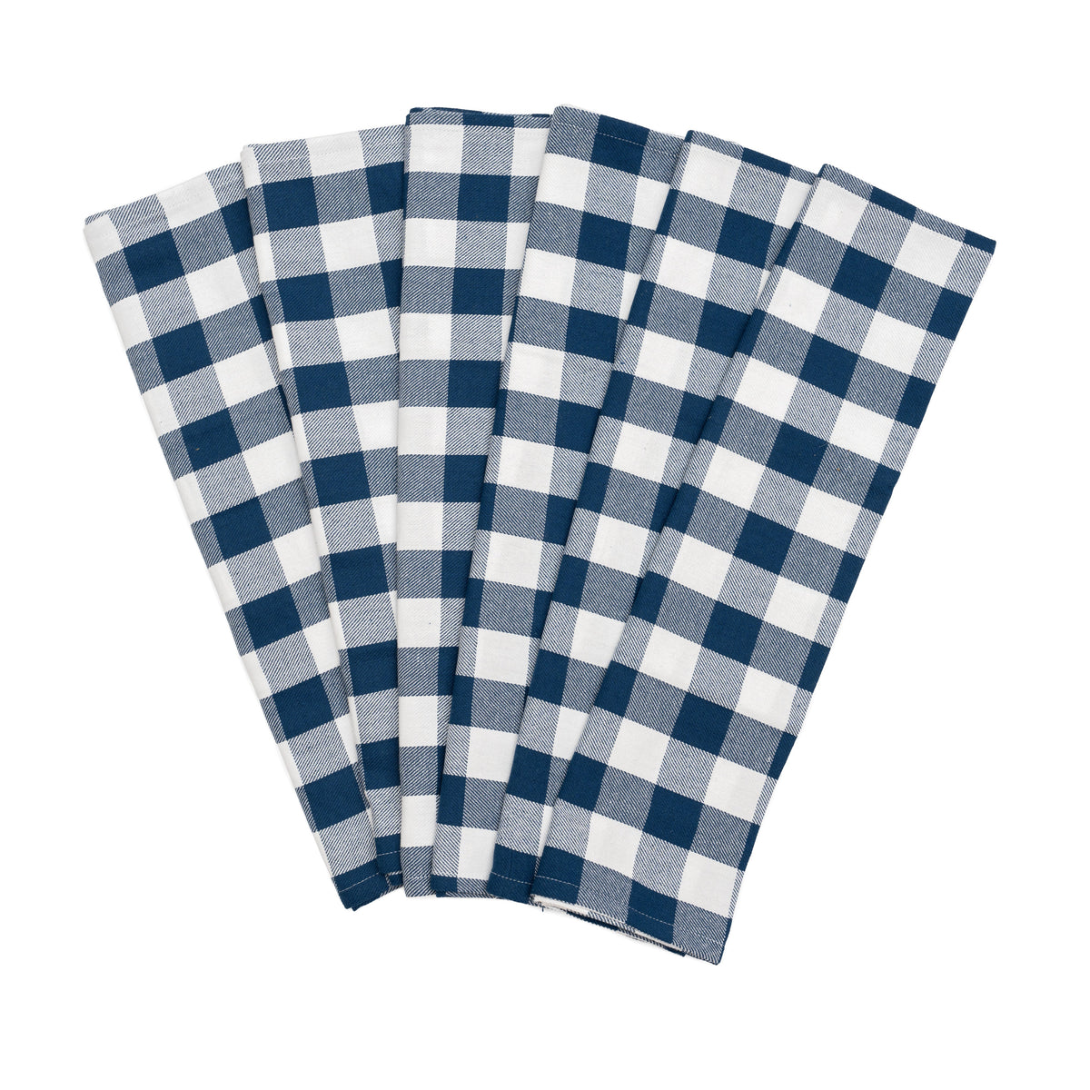 Classic Plaid Kitchen Towels — Set of 6