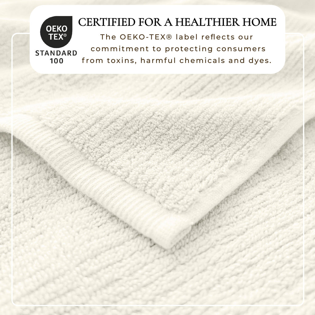 Georgiana Collection Turkish Cotton Ribbed 6-Piece Bath Towel Set