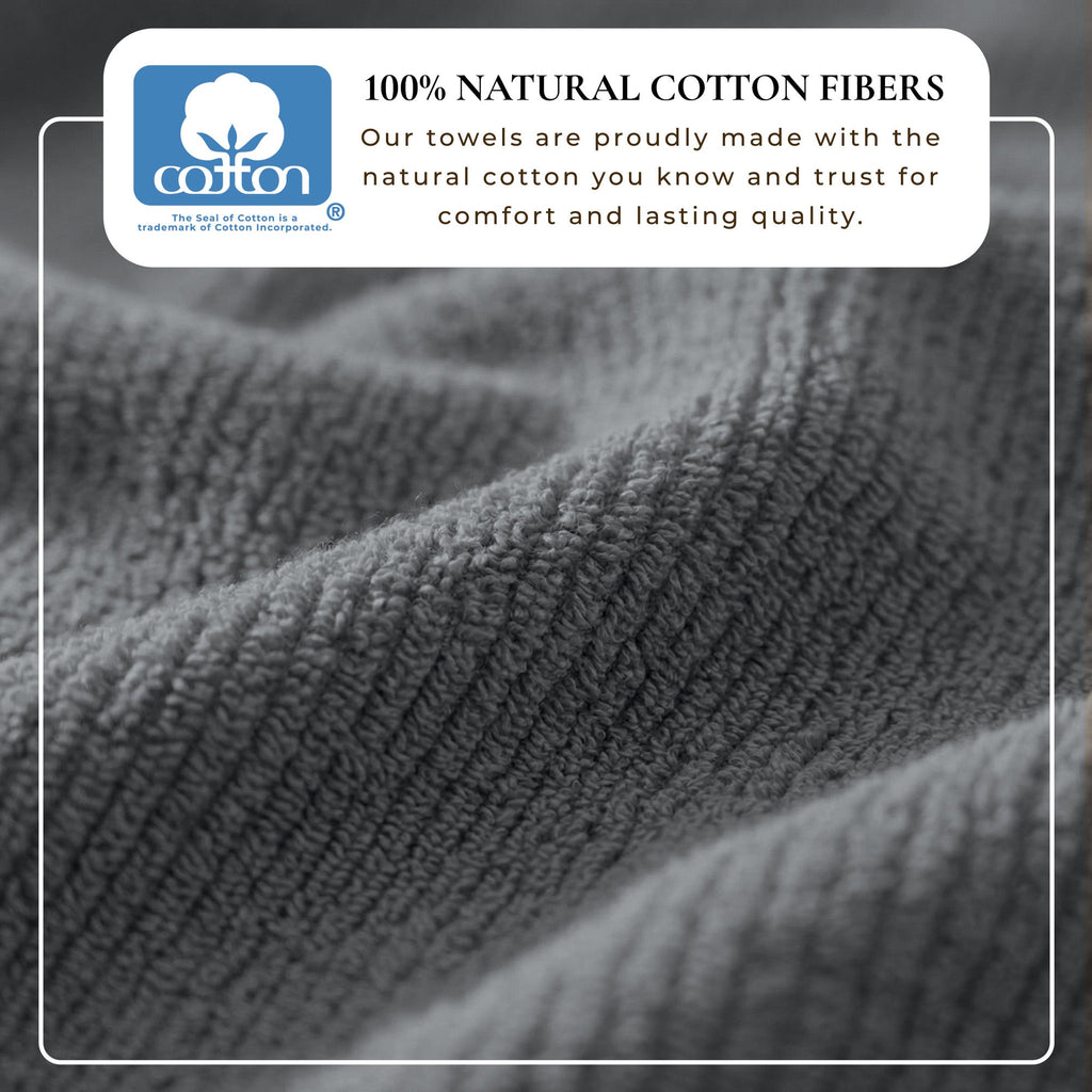 Georgiana Collection Turkish Cotton Ribbed 6-Piece Bath Towel Set