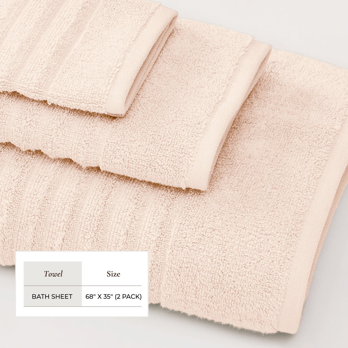 Karina Collection Luxury Combed Cotton Bath Towel Set