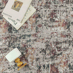 PureCozy 3x5 Taupe Vintage Floral Washable Low Pile Area Rug Classic
