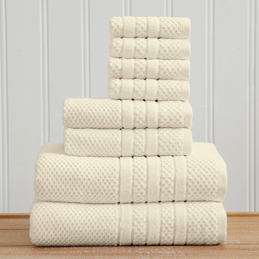 Giuliana Collection Checkered Jacquard Bath Towel Set