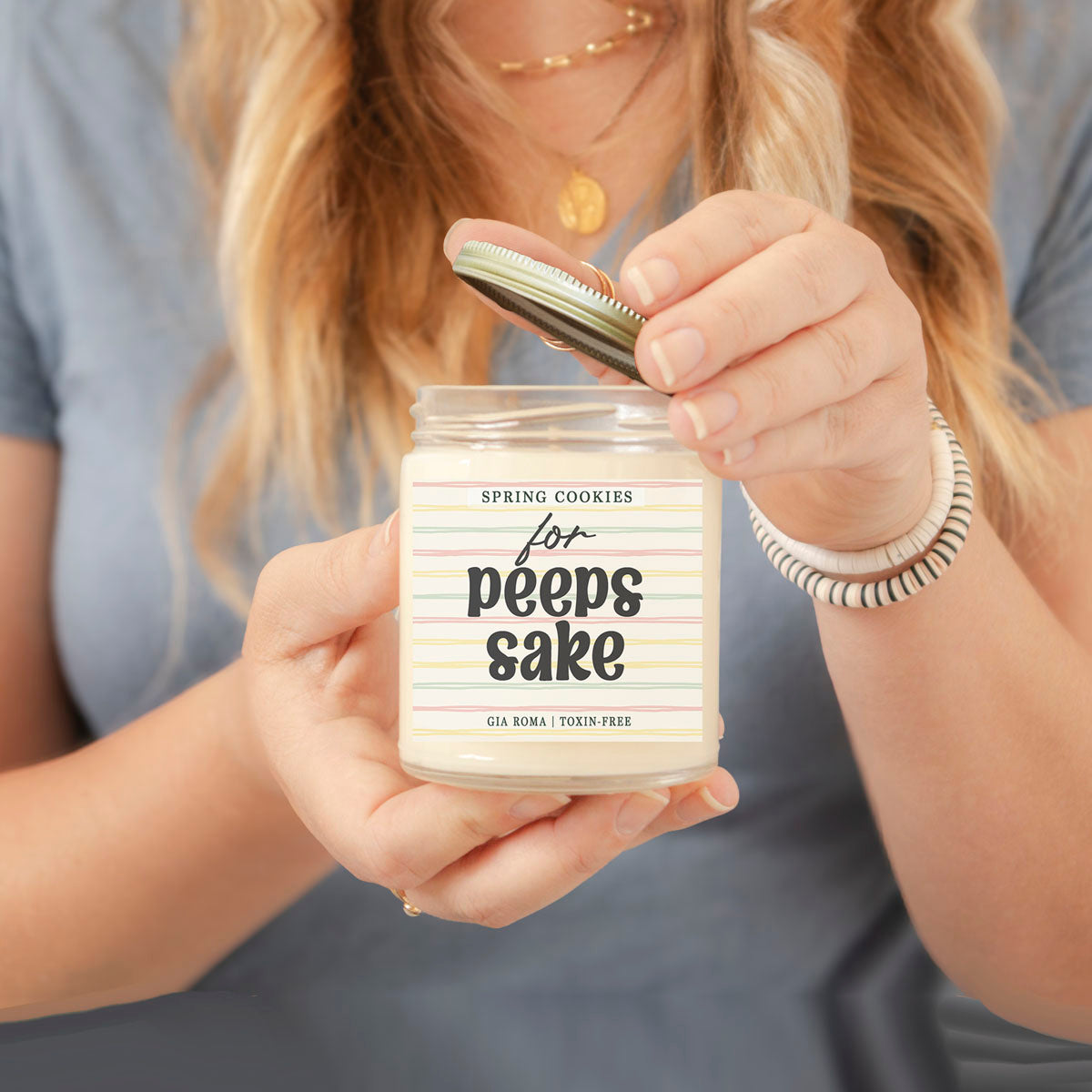 Easter Cookie Candle